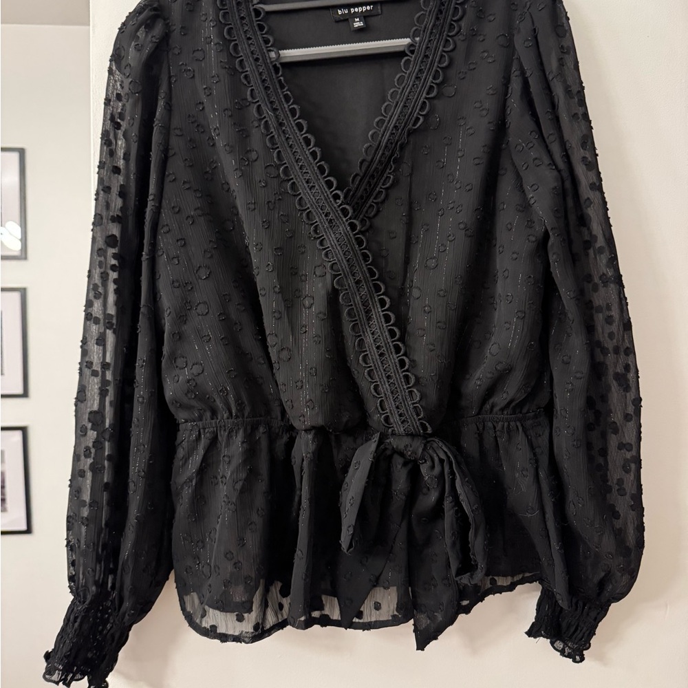 Black Wrap Top